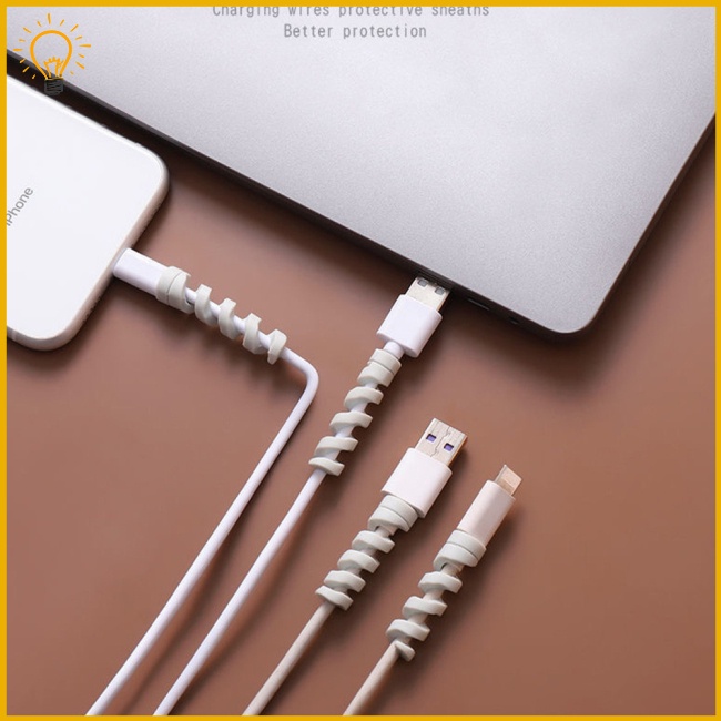 Phụ Kiện Bảo Vệ Dây Cáp Sạc Điện Thoại Bằng Silicon Chống Đứt Tiện Dụng