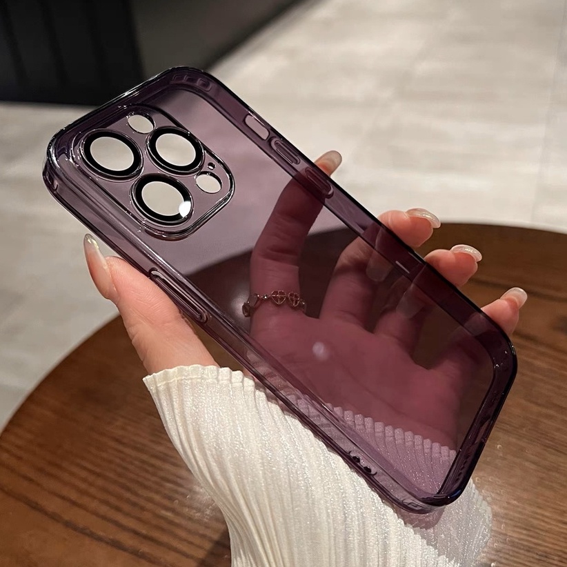 Ốp Điện Thoại TPU Mặt Kính Bảo Vệ Ống Kính Máy Ảnh Cho iPhone 11 12 13 14 Pro Max Plus