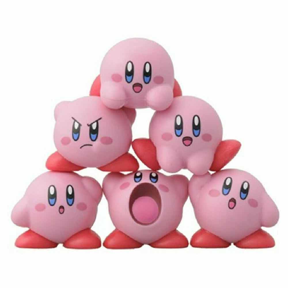 Japan Anime Star Kirby Adventure Game Jenga Pile Up Kawali Mini Q Version Stackable PVC Action Figures Dolls Toys Model Gift