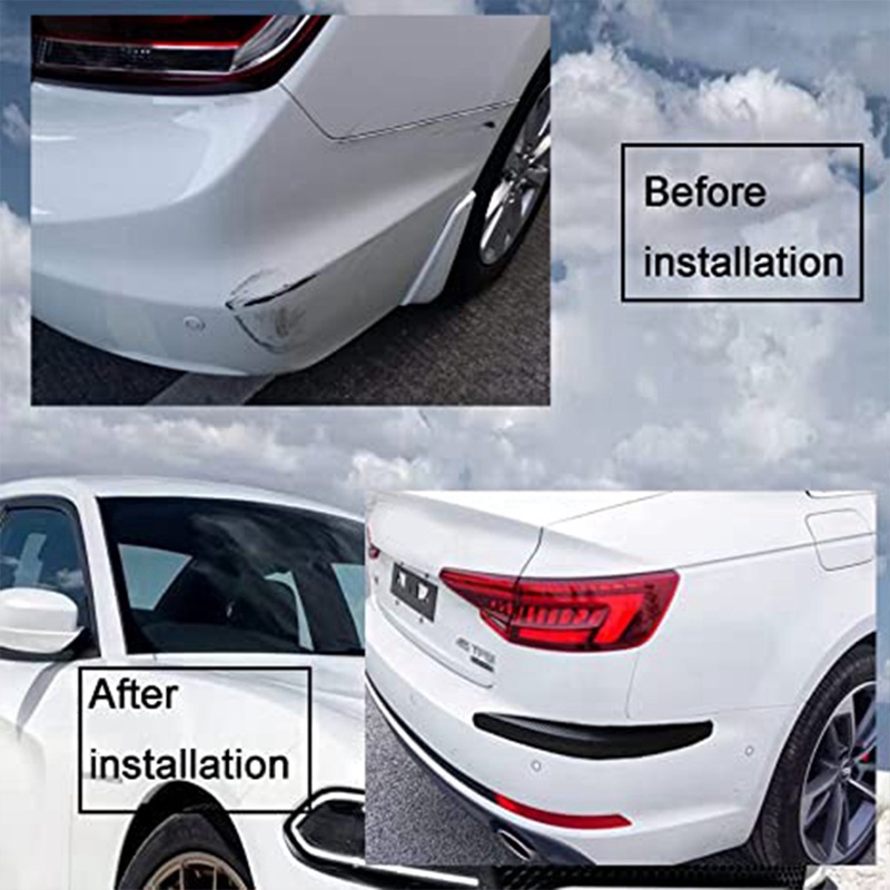 Aayetd Bộ 2 Miếng Dán Sợi carbon Chống Trầy Xước Bảo Vệ Thân Xe Hơi