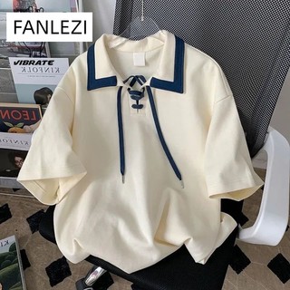 FANLEZI thun áo áo polo  nữ Thời trang hàn quốc A23K03C
