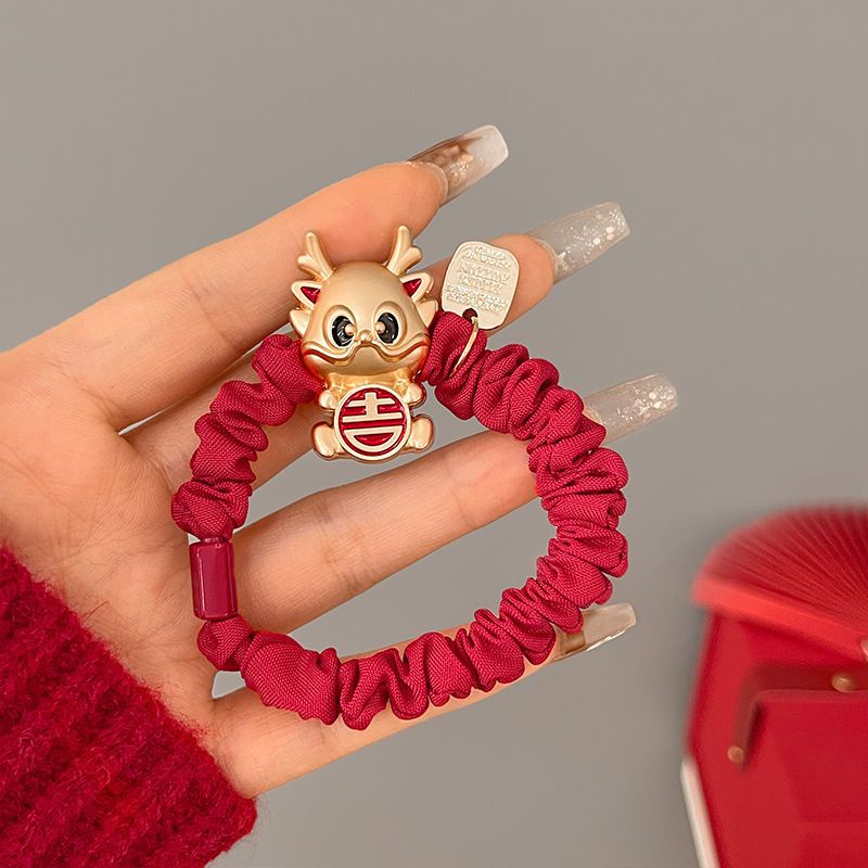 Dây Buộc Tóc Cao Su Co Giãn Hình Rồng Năm Mới 2024