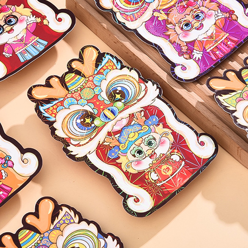 Guochao Bao Lì Xì Màu Đỏ Phong Bì Đỏ innovation dragon Dùng Trang Trí Lễ Hội Mùa Xuân Sáng Tạo