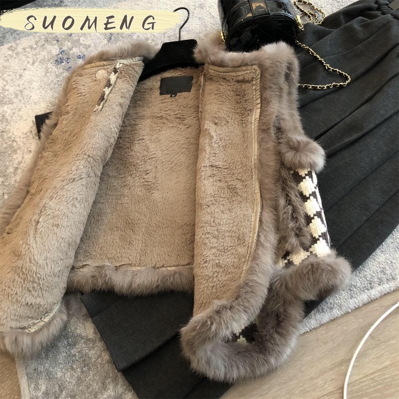 SUOMENG áo khoác gile lông nữ Thoải mái Fashion Cổ điển Phong cách WMJ23C0J15 51Z231221
