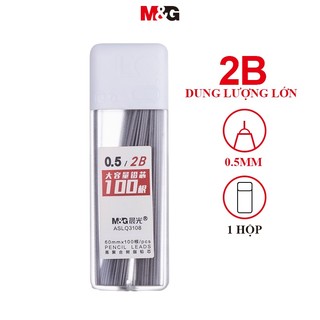  M&G Ruột Bút Chì HB 2B 0.7mm  Bộ Ruột Chì Ngòi Chì Chì bấm 0.5 100 Cái   Hộp Đơn Sức chứa lớn 