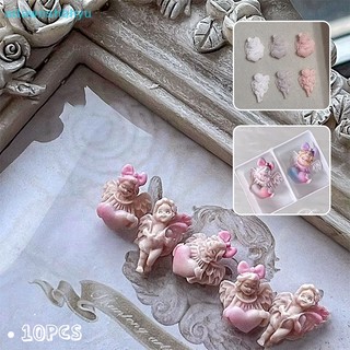 Set 10 phụ kiện trang trí móng tay hình trái tim 3d diy