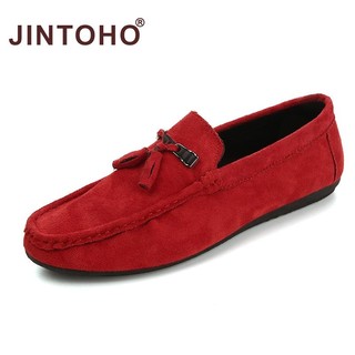 Jintoho Giày Lười Da Lộn Thời Trang Cho Nam