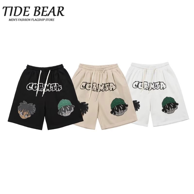 TIDE BEAR Quần Short Thể Thao Họa Tiết Hoạt Hình Trẻ Trung Thời Trang Mùa Hè Cho Nam