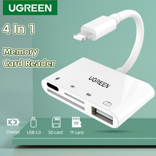 Ugreen Đầu Đọc Thẻ Nhớ SD TF USB3.0 OTG 4 Trong 1 Tốc Độ Cao Kèm Đầu Đọc Thẻ Nhớ USB C / Type C Cho iphone / Camera