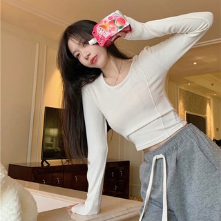 Áo Thun Nữ Dài Tay Cổ Tròn Thời Trang