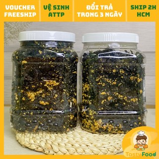 Rong biển cháy tỏi 500g tasty food, gạo lức rong biển, rong biển sấy