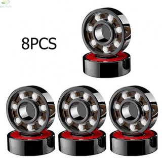 Set 8 vòng bi bằng sứ / gốm 608 tốc độ cao cho ván trượt