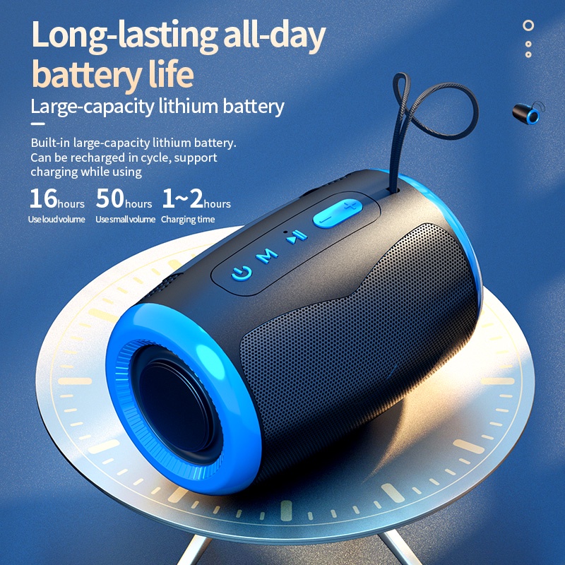 Loa Bluetooth Không Dây Chống Nước Hỗ Trợ Thẻ TF 3D Hi-Fi Và Phụ Kiện | BigBuy360 - bigbuy360.vn