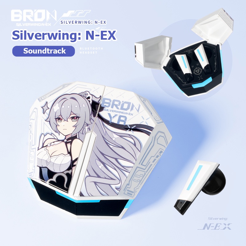 [Quà tặng miễn phí] Tai nghe Bronya Honkai Impact 3 Silverwing: N-EX Bluetooth 5.3 Trò chơi Elysia K