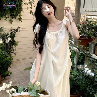Váy dài vừa phải khí chất, váy voan treo phong cách Pháp nhỏ thơm, váy đi biển mùa hè mới dành cho nữ