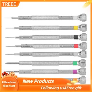 Treee Tuốc nơ vít đầu thẳng có khe cắm di động Đồng hồ chính xác Đồng hồ sửa chữa trang sức Vít US