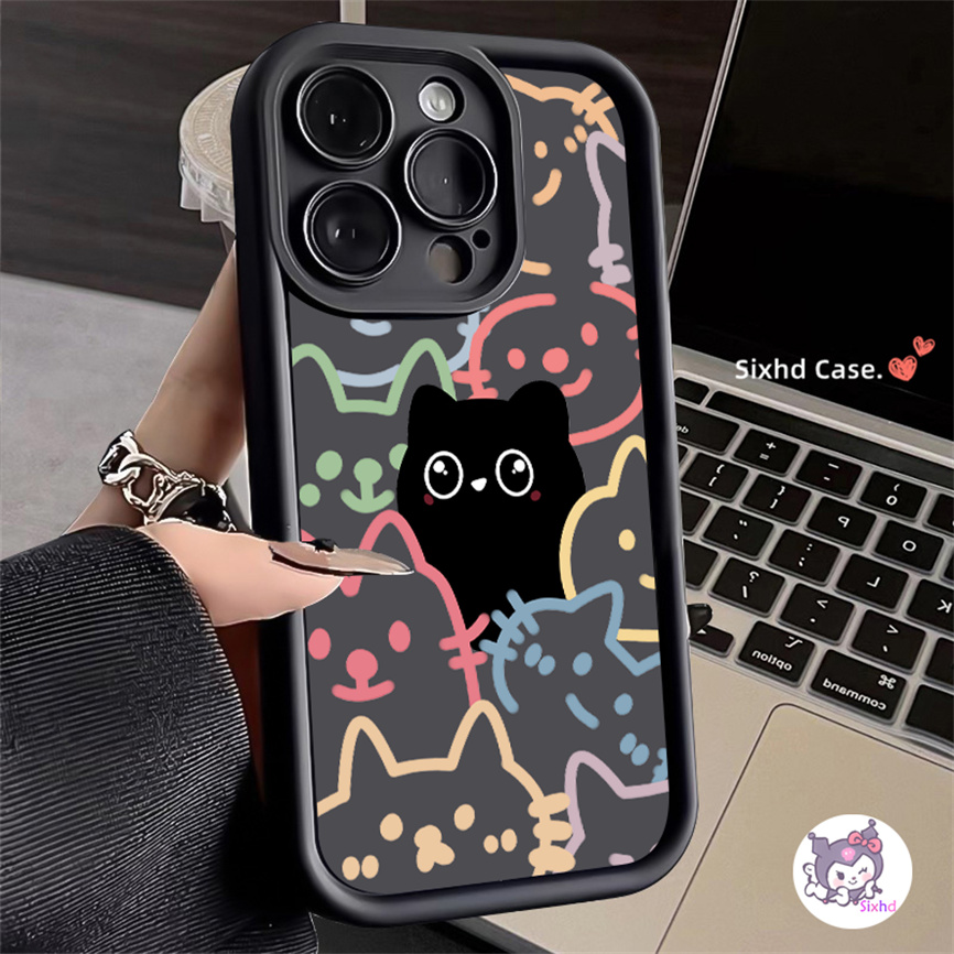 Ốp Lưng Vivo Y17s Y16 Y11 Y02A Y02s Y17 Y27 Y21s Y33s Y20i Y20s Y20I Y12S Y12A Y22 Y22s Y02T Y15S Y15A Y15 Y12i Y12 Y36 Y35 Y27s Y95 Y93 Y91 Y50 Y51 Y30 Y30i Y1s V29 V27 V25E Sixhd Ốp Điện Thoại Silicone Mềm Nhám Chống Sốc In Hình Mèo Cho