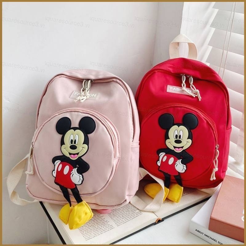 Ba Lô Chống Nước Siêu Nhẹ In Hình Chuột Mickey Disney SQ3 Cho Bé