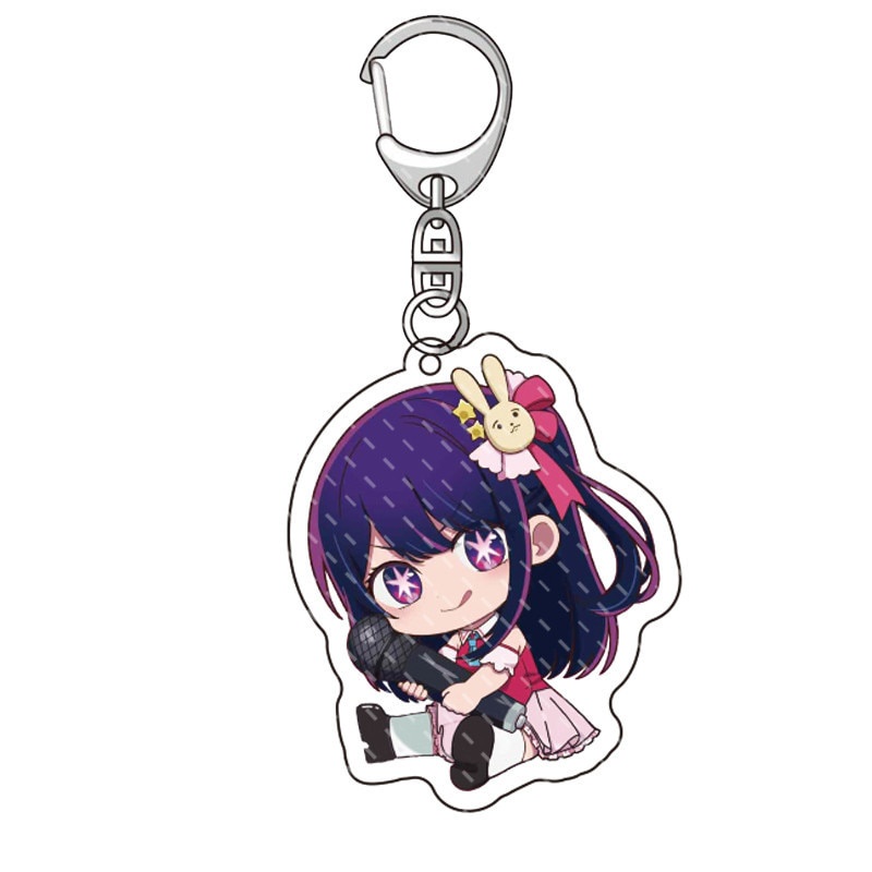 Móc khoá Anime Oshi No Ko Keychain Ai Hoshino Ruby Hoshino Kana Arima in 2 mặt rõ nét nhựa Acrylic Phụ kiện trang trí