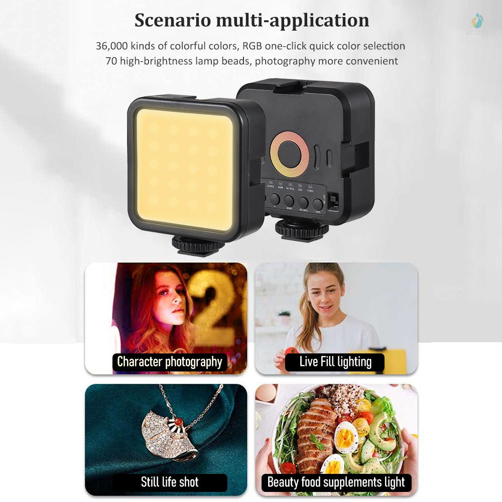 Đèn led Chụp Ảnh mini Di Động Với Chế Độ Sáng Màu Sắc Tươi Tắn 1200mah Và Cổng Sạc usb 3 Đôi 70 Hạt Đèn led 3000k-9000k