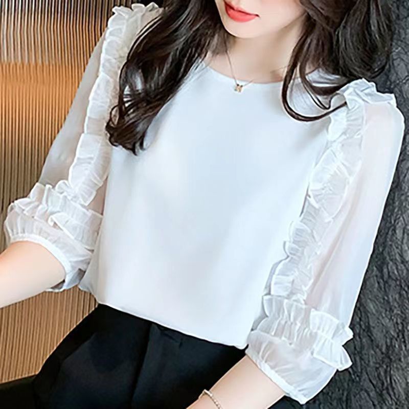 Áo Sơ Mi chiffon Thiết Kế Đơn Giản Thời Trang Mùa Thu Cho Nữ