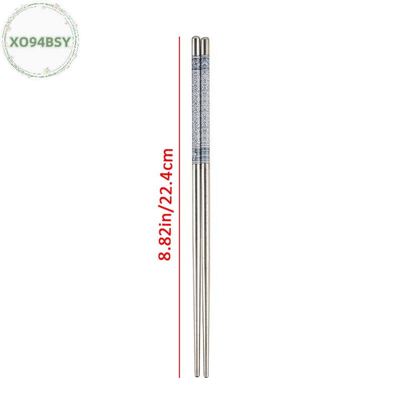 Set 1 / 5 Đôi Đũa Chống Trượt Bằng Thép Không Gỉ xo94bsy