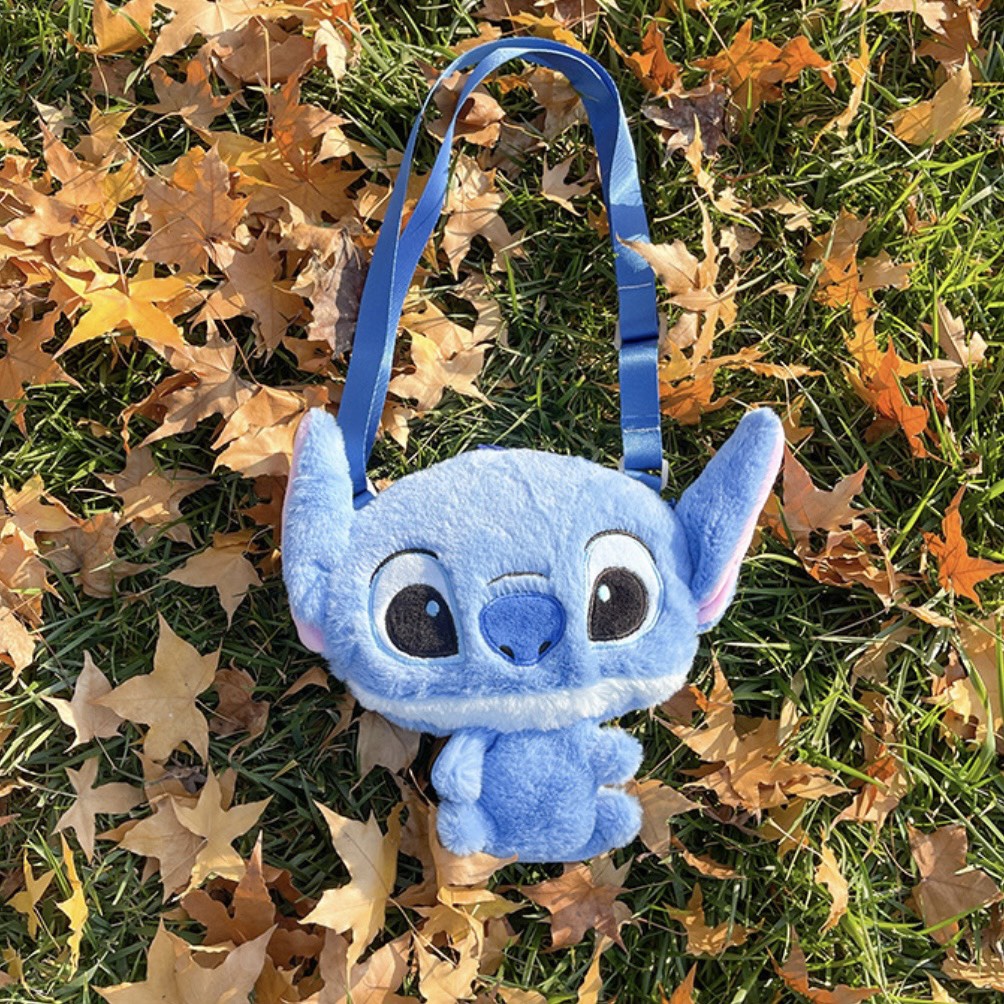 Túi Đeo Chéo Gấu Nhồi Bông Disney Hình Stitch Dễ Thương