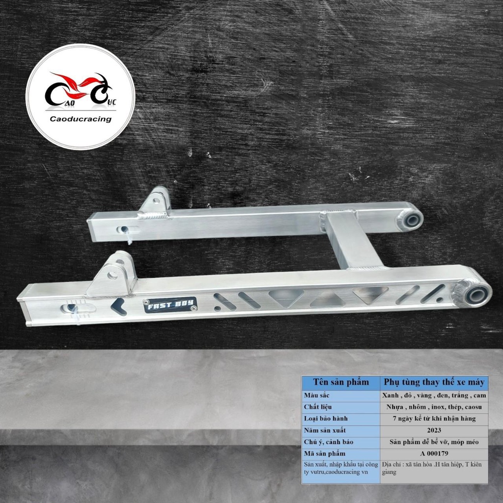 Gắp nhôm Fast Boy cho sirius wave dream kiểu phay thái