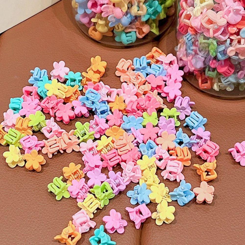 Set 50 Kẹp Tóc Hình Hoa Cúc / Vương Miện / Ngôi Sao Màu Sắc Ngọt Ngào Xinh Xắn