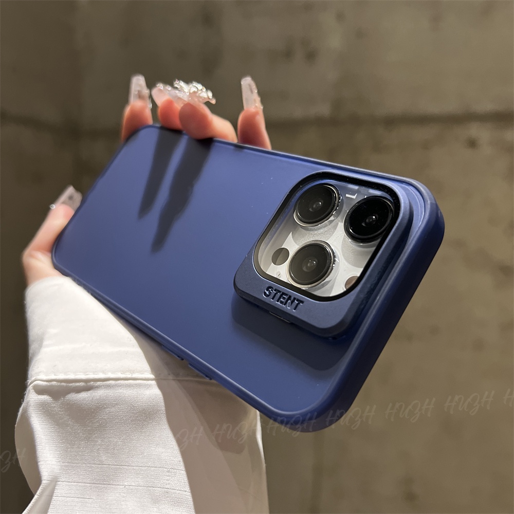 Ốp Điện Thoại Nhựa Cứng Mờ Có Chân Đỡ Bảo Vệ camera Cho iphone 15 14 pro max 15 Plus 14 Plus Sang Trọng