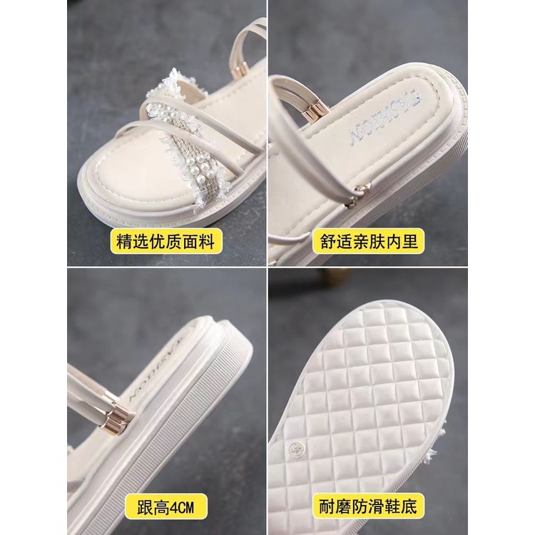 NOVA  dép sandal nữ dép bánh mì nữ dép bánh mì Chống Trượt 2023 NEW B98G1UU 36Z230904
