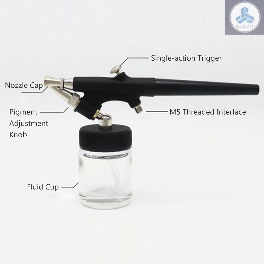 Bộ Cọ Sơn Phun Sơn Đơn Hành Động mini 0.8mm Kèm Ống Và Vòi Phun Nước 2cc Dùng Vẽ Trang Điểm Nghệ Thuật Cơ Thể Nghệ Thuật Màu Sắc tolo-9.3