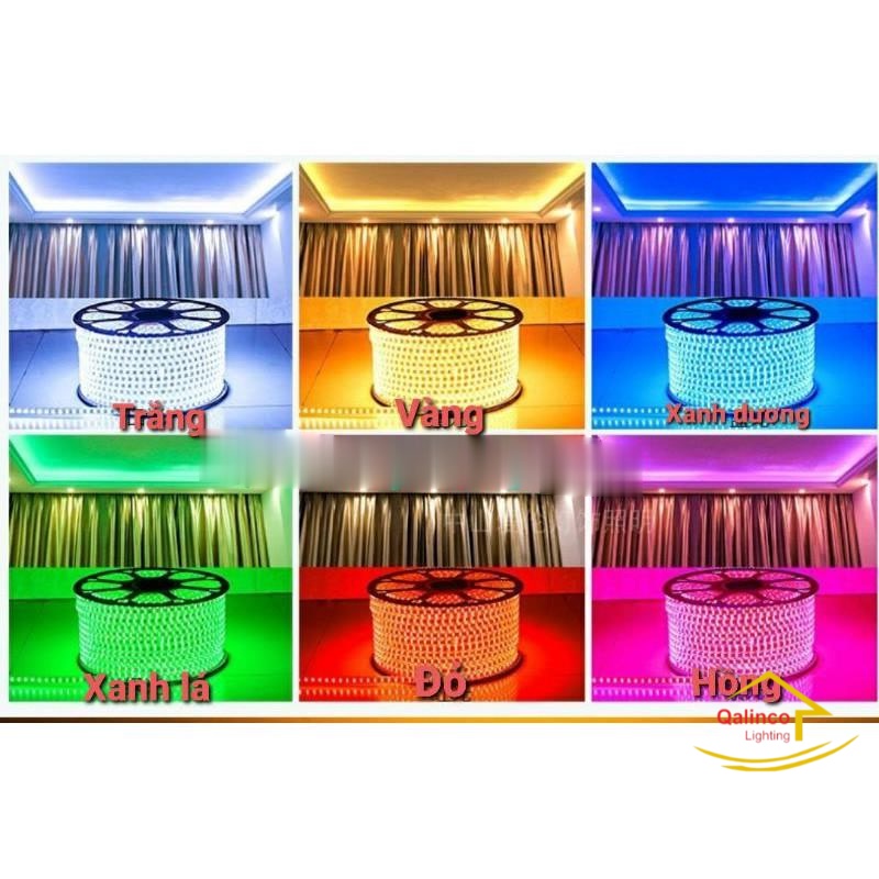 Dây đèn led đôi 2 hàng bóng 2835, bọc nhựa chống nước