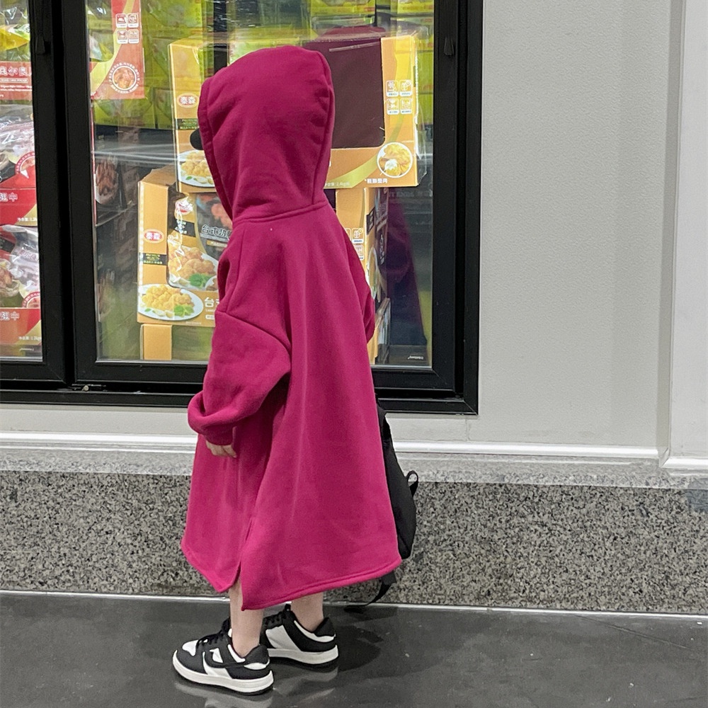 Dễ Thương Đầm Dài Tay Có Mũ Trùm Thời Trang Mùa Thu Đông Hàn Quốc Dành Cho Bé Gái