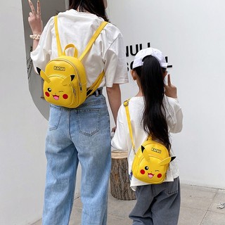 Pokemon small backpack kids Yellow bag handbag diagonal backpack Pikachu bag side diagonal backpack cute and fashionable Baby large capacity cartoon side shoulder bag