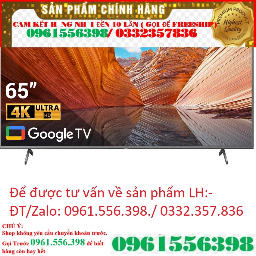  Smart Tivi Sony 65 Inch 4K UHD KD-65X85J &lt; Chính hãng BH:24 tháng tại nhà toàn quốc&gt;