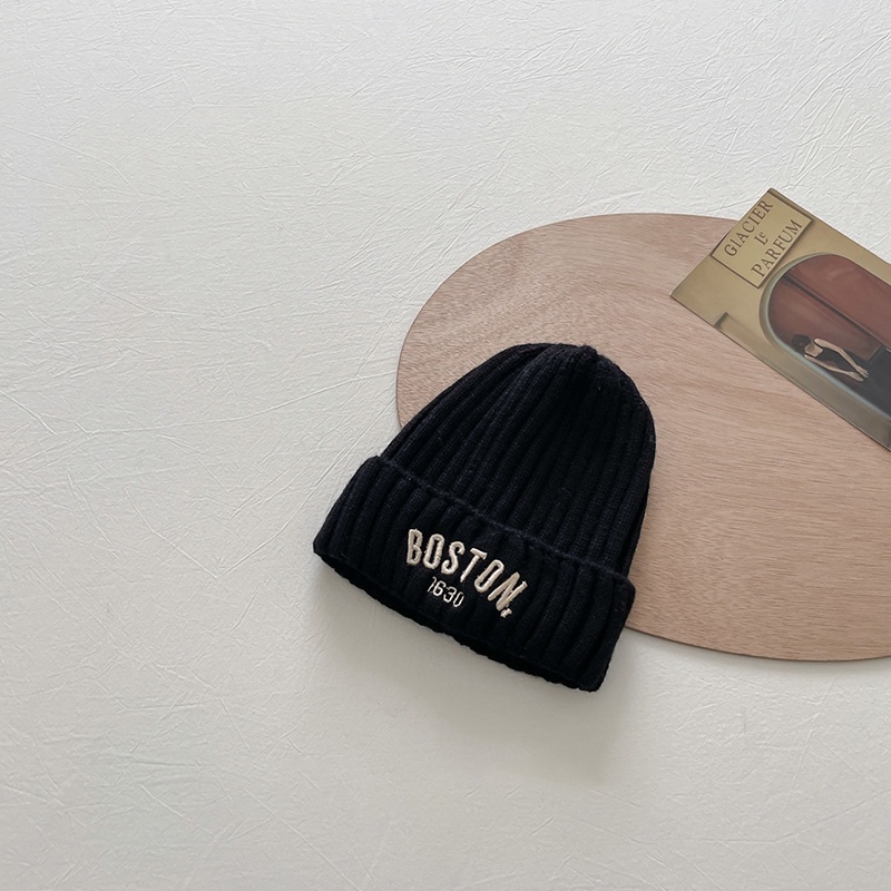 Mũ beanie Dệt Kim Co Giãn Màu Sắc Xinh Xắn Cho Bé