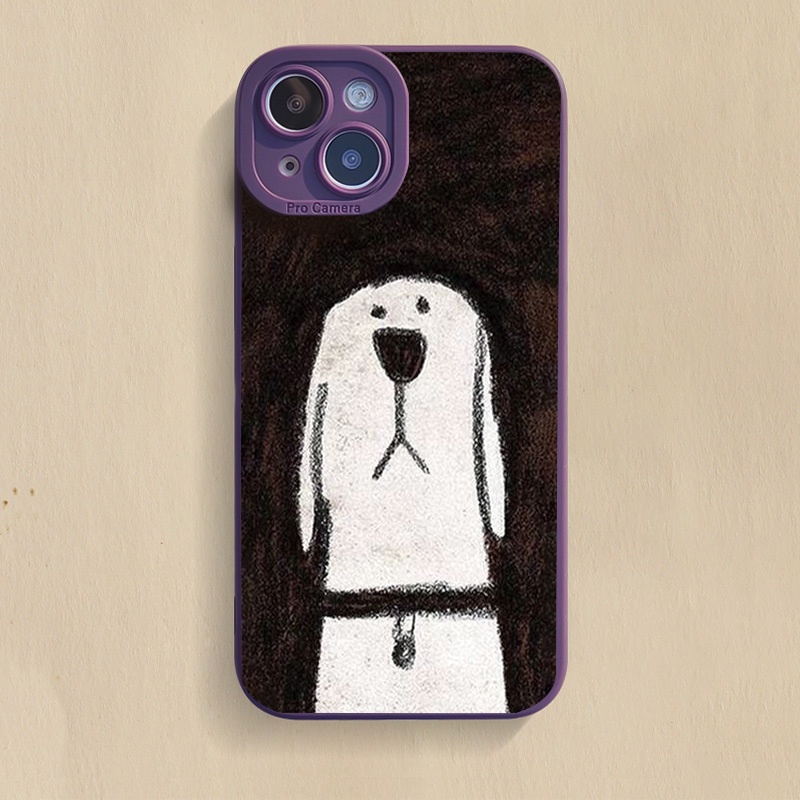 Phù Hợp Ốp Điện Thoại Hình Chú Chó Trắng Cho iphone 11 12 pro max x xr xs max se 7 plus 8 plus 13 pro max 14 pro max