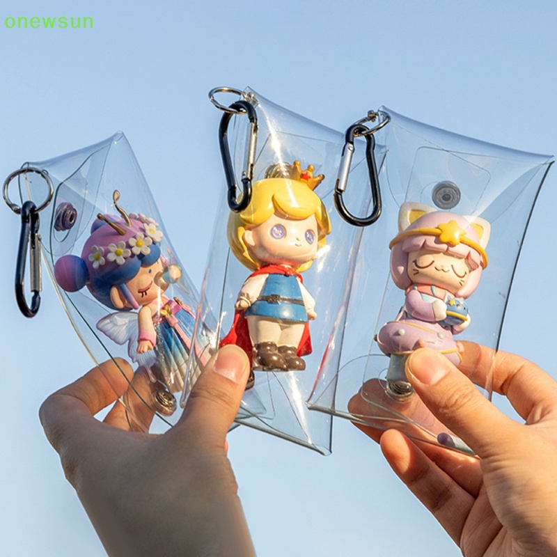 Túi Đựng Tiền Xu / Chìa Khóa / Tai Nghe mini Trong Suốt Hình Búp Bê anime Mới