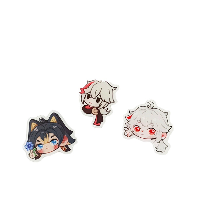 Trâm Cài Túi Học Sinh Bằng acrylic Phiên Bản q genshin Iqpact Hoạt Hình anime