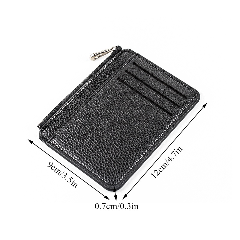 Ví Đựng Thẻ Siêu Mỏng Có Khóa Kéo Thiết Kế Đơn Giản Giá Đỡ