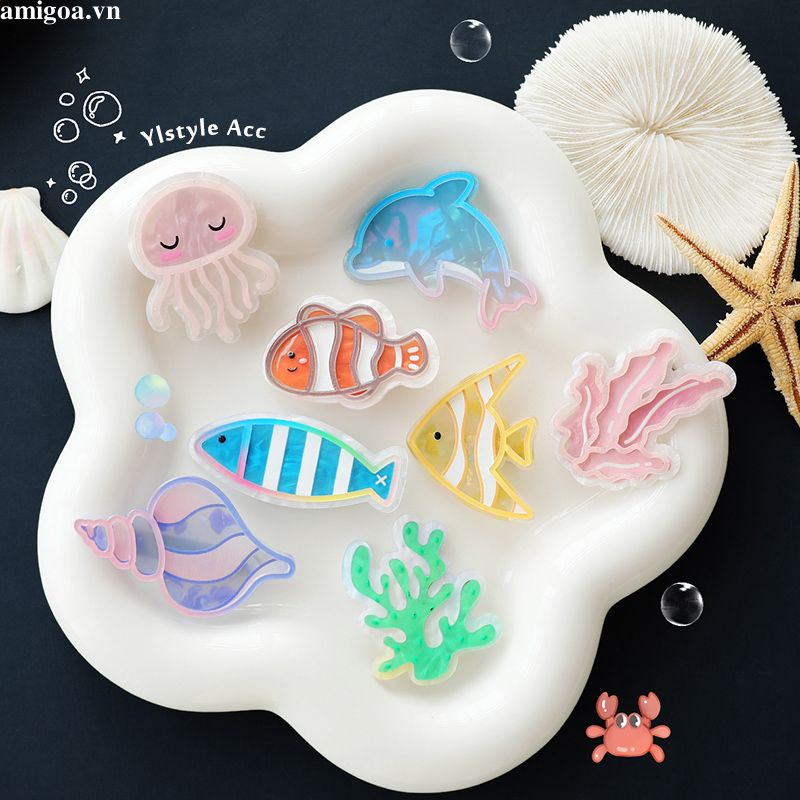 ✨✨Đại Dương! Kẹp Tóc Nữ Hình Sao Biển / Cá Heo Dễ Thương