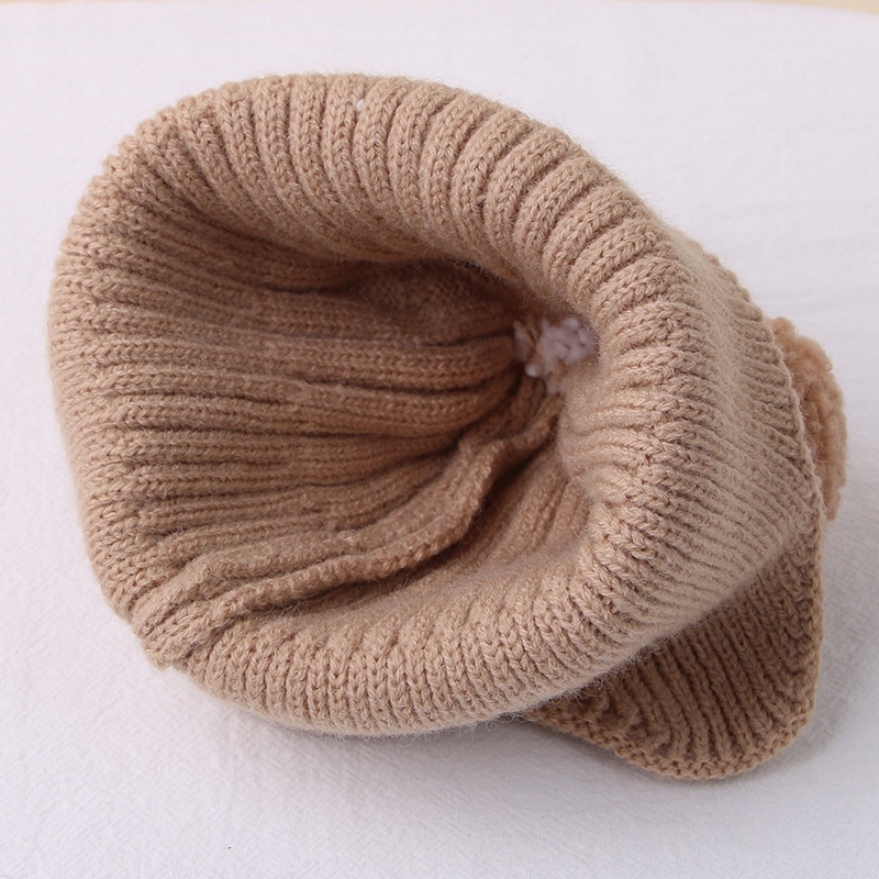 Mũ beanie Dệt Kim Giữ Ấm Tai Gấu Hoạt Hình Thời Trang Mùa Đông Hàn Quốc Cho Bé Trai Và Gái gorros