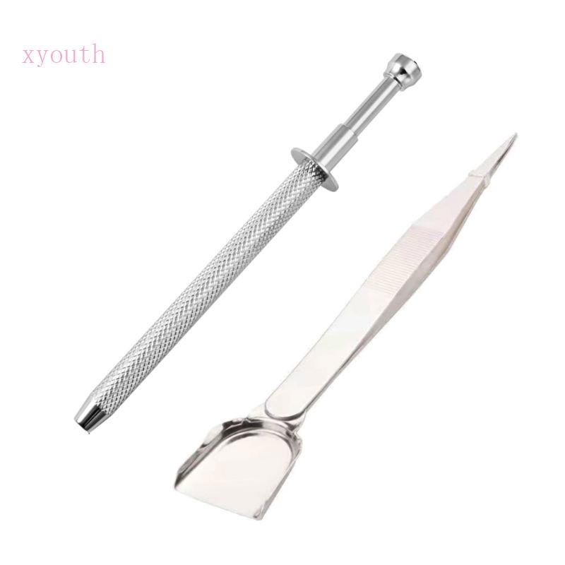 Xy Set 2 Kẹp Giữ Đá Quý Bằng Thép Không Gỉ Đa Năng Làm Trang Sức Và Móng Tay Hoàn Hảo