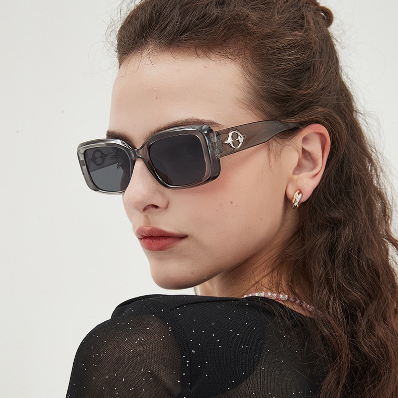 Kính Mát Hình Chữ Nhật Phong Cách retro Thời Trang Cho Nữ