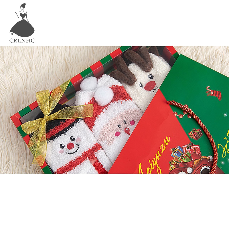 Crlnhc Vớ Lông Cừu San Hô Giữ Ấm Mùa Đông Hình Tuần Lộc Hoạt Hình Dễ Thương vn