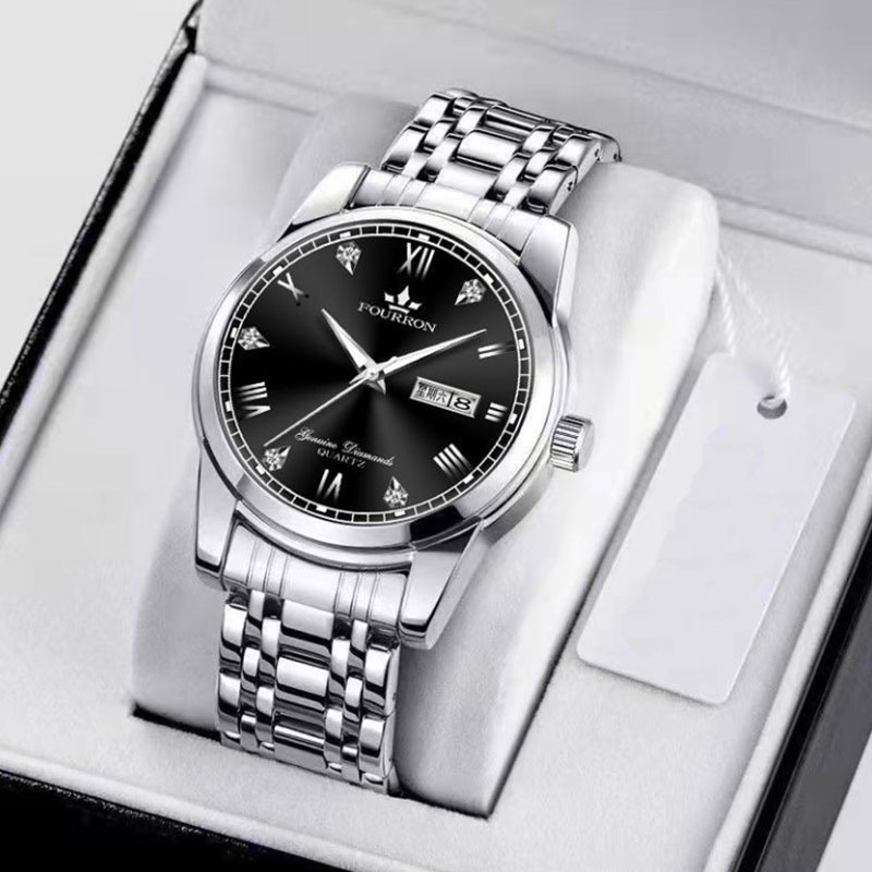 Esea Đồng Hồ Cơ Dây Thép Chống Nước Phát Quang Không Phai Màu Cho Nam Và Nữ