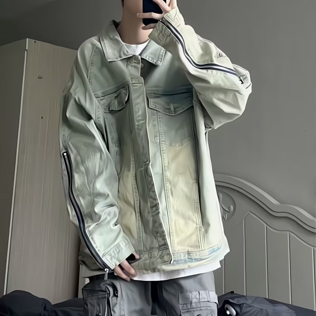 Áo Khoác Jean Tay Dài Thời Trang Cao Cấp Cho Nam