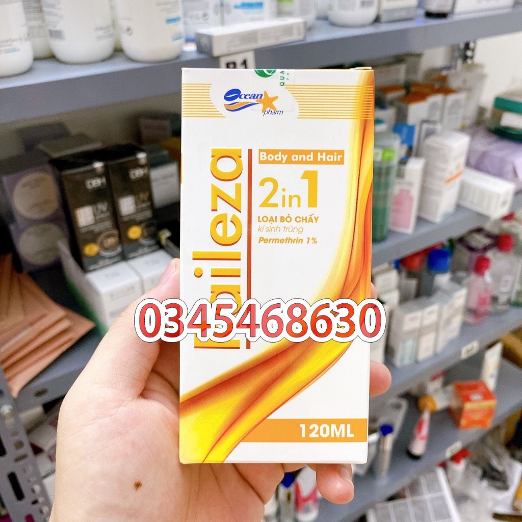 Sữa tắm RAI LE ZA 2 in 1 làm sạch ghẻ và chấy rận 120ml - permethrin 1%