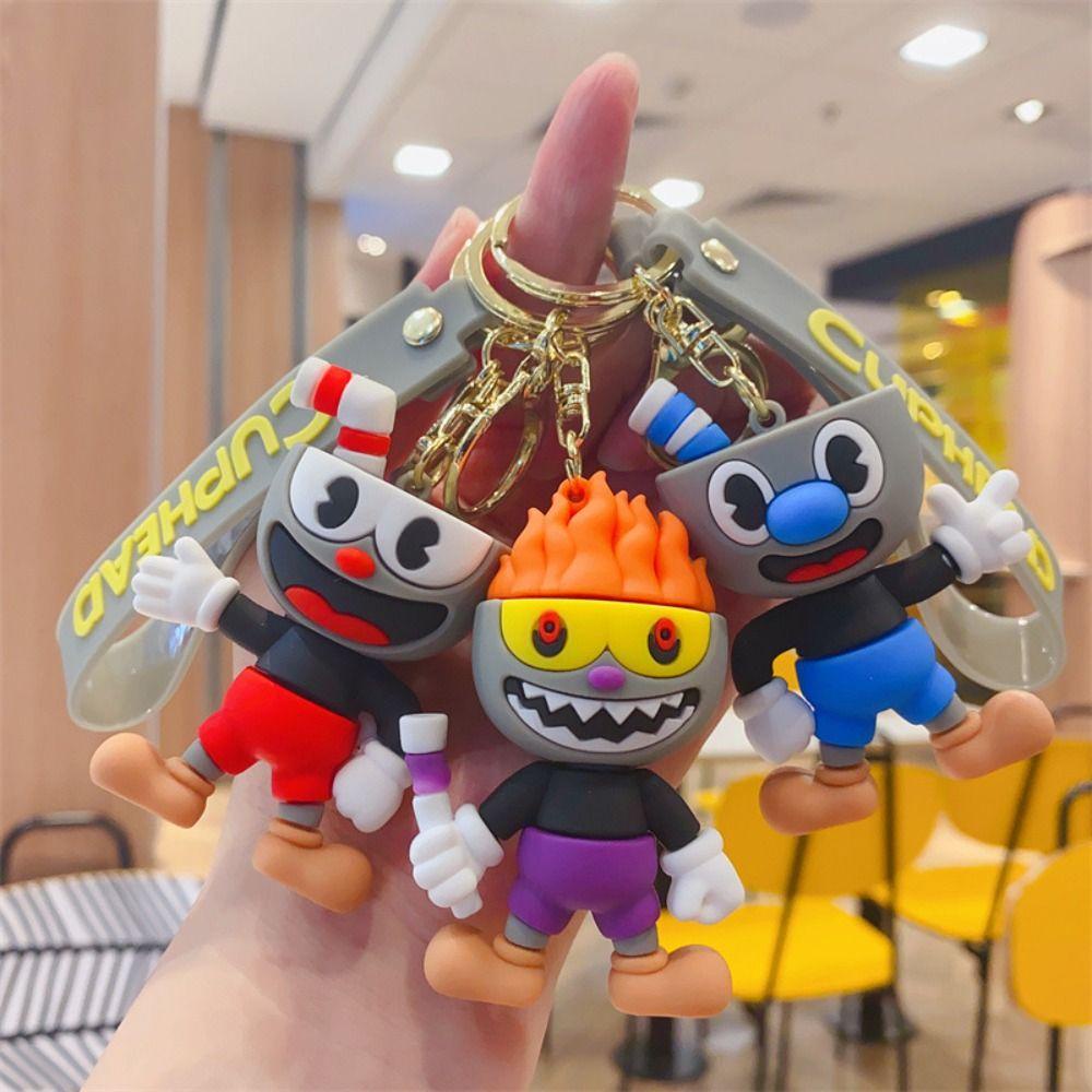 Mmluck cuphead Móc Khóa Đồ Chơi Bằng pvc Mặt Dây Chuyền Thần Cupid Vui Nhộn Thời Trang hobby